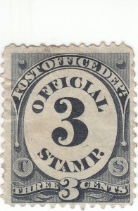 Scott # O49 - 3c Black - Post Office- Official Stamps - Mint Hinged