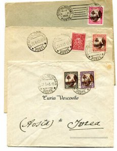 Giardini - Three different envelopes stamped for Cent. 80 in tariff