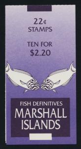 Marshall Islands 173a Booklet MNH Fish, Marine Life