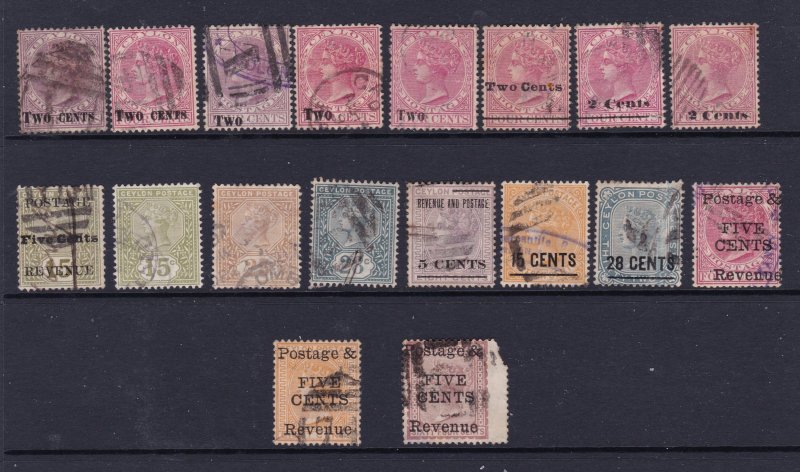 Ceylon a small used lot of later QV