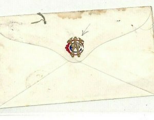 GB 1d Plate 131 Cover Chichester SUPERB FANCY Initials *WEC* 1870 Crest NN209