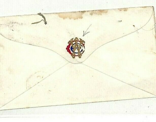 GB 1d Plate 131 Cover Chichester SUPERB FANCY Initials *WEC* 1870 Crest NN209