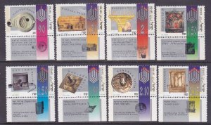 Israel 1180-87 MNH 1993-99 MNH Hanukkah Lighting & Lamp Set of 8 Very Fine w/Tab