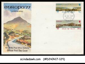 ISLE OF MAN - 1977 EUROPA '77 / LANDSCAPES - 2V - FDC