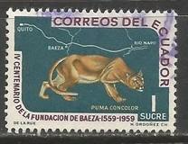 ECUADOR 660 VFU FAUNA PUMA J878-2