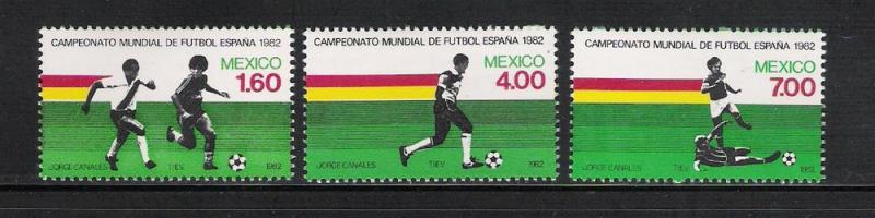 Mexico 1278-80 MNH 82 World Cup scv 3.00