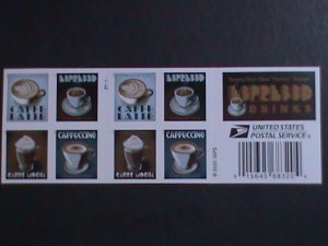 UNITED STATES-CAFFE LATTE-CAPPUCCINO- MOCHA COFFEE-FOREVER MNH BOOKLET VF