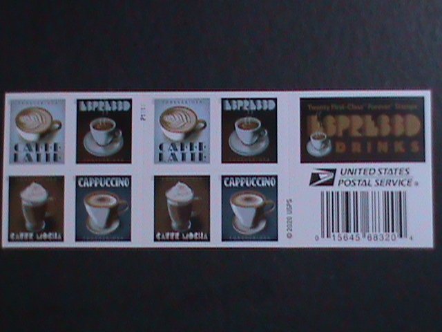 UNITED STATES-CAFFE LATTE-CAPPUCCINO- MOCHA COFFEE-FOREVER MNH BOOKLET VF