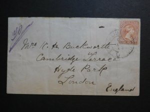 1904 Falkland Islands Cover To London England Returned Mail Bad Address