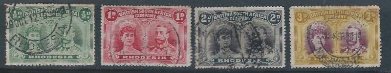 RHODESIA  101,102,103,107 USED SCV $79.00 @ 9% OF CAT VALUE