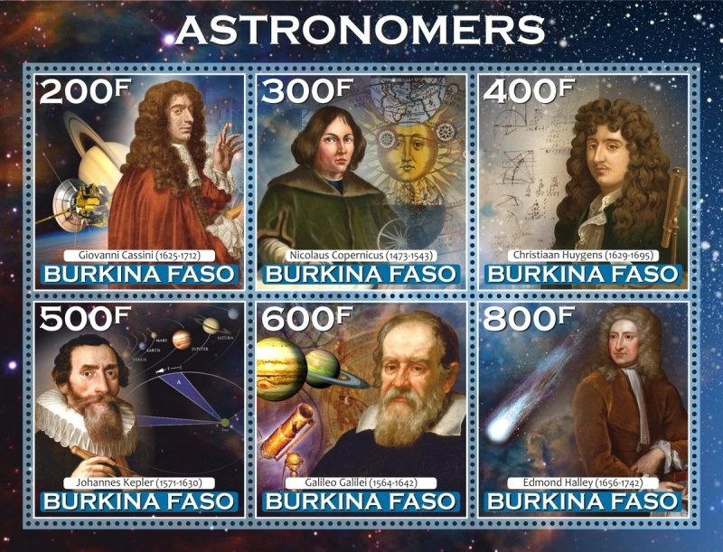 BURKINA FASO SPACE ASTRONOMERS CASSINI COPERNICUS HUYGENS KEPLER GALILEI HALLEY