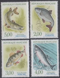 FRANCE Sc# 2227-30 CPL MNH SET of 4 - VARIOUS FISH