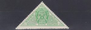 BHOPAL  1941        S G 0346    1A  3P  EMERALD  GREEN   MH    