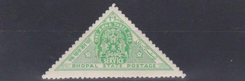 BHOPAL  1941        S G 0346    1A  3P  EMERALD  GREEN   MH    