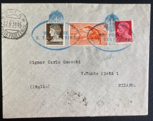 1931 CT Tolferino Italian Navy Marines In Pola Cover To Milan Italy
