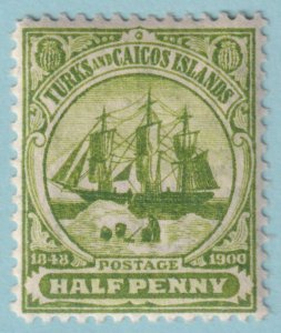 TURKS & CAICOS ISLANDS 1  MINT HINGED OG * NO FAULTS VERY FINE! - UPM