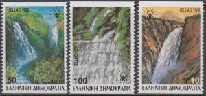 GREECE Sc #1628A-30A CPL MNH WATERFALLS, COIL STAMPS