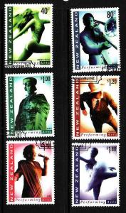 New Zealand-Scott#1476-81-used Performing Arts set-1998-