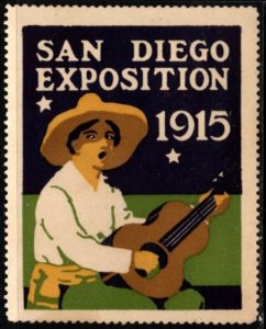 1915 US Poster Stamp Panama–California Exposition San Diego