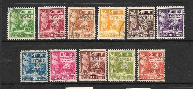  SAMOA  1921  HUT  PART SET 11   FU   SG 153/64