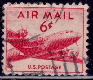 United States, 1949, Airmail, DC4 Skymaster, 6c, sc#C39, used