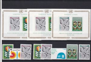 United Nations 1980 Mint Never Hinged Stamps  ref R 18285