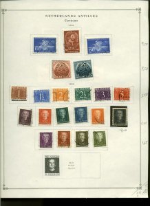 Collection, Netherlands Antilles Part A Scott Album Pages, 1873/1989, Cat $211