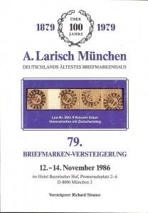 Larish: Sale # 79  -  79. Briefmarken-Versteigerung, A. L...