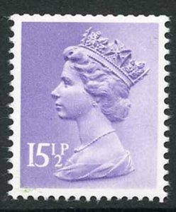 U239a 1982 15.5p pale violet (with underprint) with variety phosphor omitted