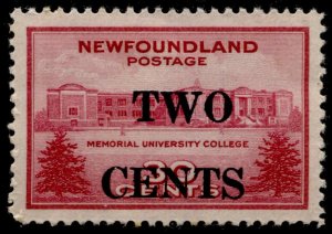 Newfoundland #268 Surcharge Issue MLH - Has light crease