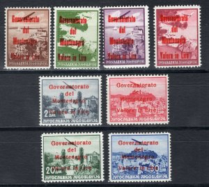 ITALY 1942 WW2 OCCUPATION MONTENEGRO SASSONE AIRMAIL 18-25 6500€ PERFECT MNH 2