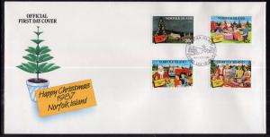 Norfolk Island 422-425 Christmas U/A FDC