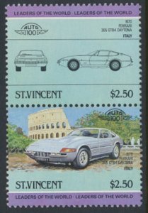 St. Vincent  SC# 777a-b  MNH Classic Cars se-tenant pair 1984  see detail & scan