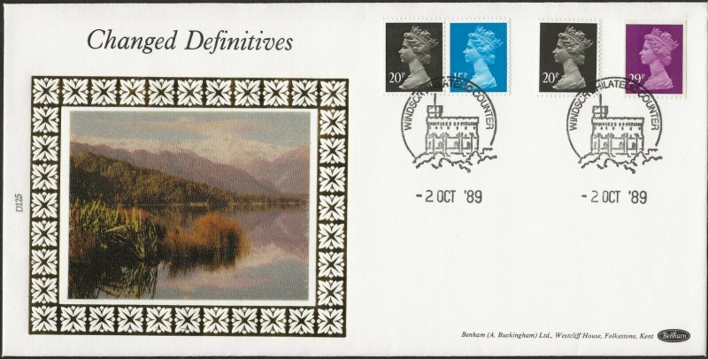 2/10/1989 20p2B+15pSBL+20PACP SEL+29p2B CHANGED DEFINITIVE STAMPS EX BOOKLET FDC