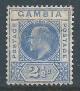 Gambia #45 Mint No Gum 2 1/2p King Edward VII - Wmk. 3