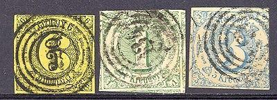 Thurn & Taxis #46,47,48 Used     Lakeshore Philatelics