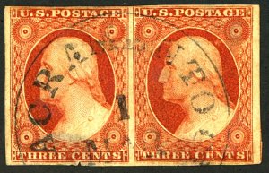 U.S. #10 USED PAIR THINS