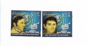 EL SALVADOR 2006 ELECTION DEMOCRACY POLITICS SET OF 2 VALUES MINT NH