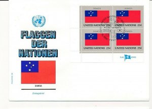D112818 Flag Series Samoa FDC United Nations New York Bureau
