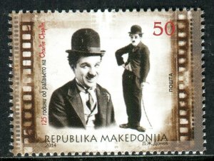 119 - MACEDONIA 2014 - Charlie Chaplin - Actor - MNH Set