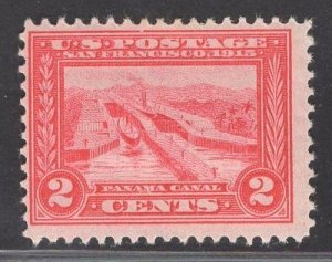 US Stamp #398 2c Carmine Panama Canal  MINT HINGED SCV $16.00