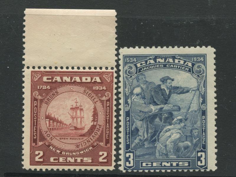 Canada - Scott 208 & 210 - General Issue - 1934 - MNH/MLH- 2 Stamps