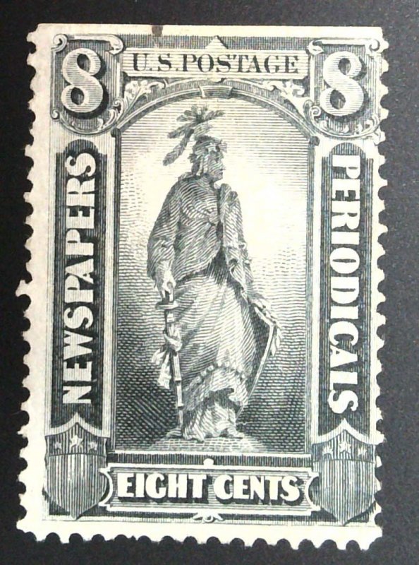 Scott PR13 VG 8c Black Newspaper Stamps NG 1875 United