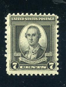 Scott #712 - 7¢ Washington - 1932 Rotary Press - MLH