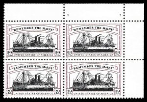 PCBstamps   US #3192 PB $1.28(4x32c)Remember/Maine, MNH, (PB-2)