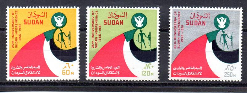 Sudan 326-328 MNH