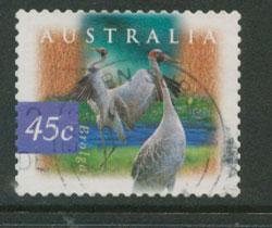 Australia SG 1689d perf 12½ x 13 used Self Adhesive Birds brolga