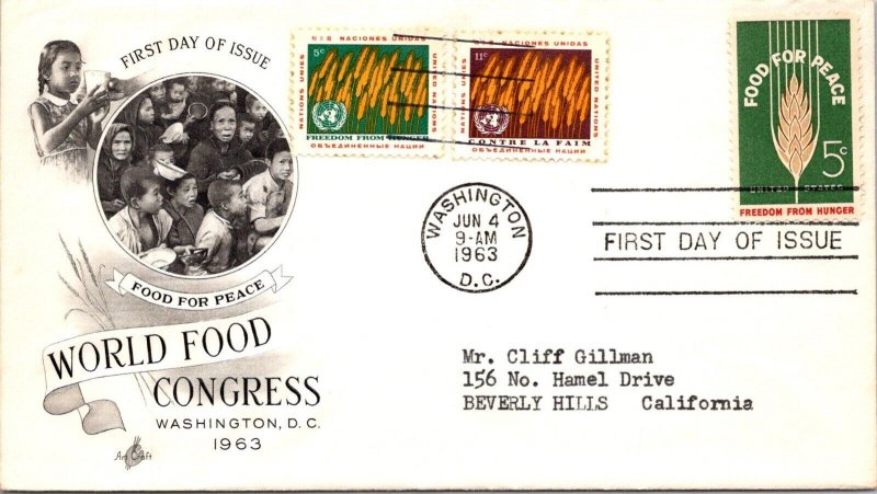 FDC 1963 SC #1231 Artcraft Cachet - Washington DC - J883