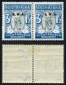 South West Africa SG95 3d + 1 1/2d 1935 Memorial Fund M/M (gum bends) Cat 21