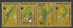 Norfolk Island 1987 Sc 421 strip of 4 MNH**